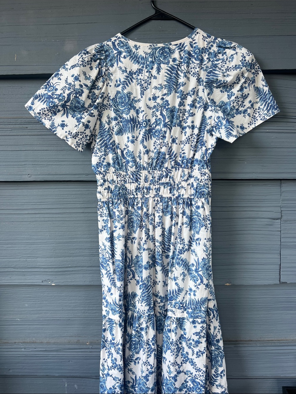 Anthropologie Blue and White Floral Somerset dress in XS - Picture 8 of 8